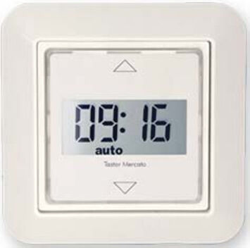 Kaiser Nienhaus Commande de volet roulant avec écran LCD, programme journalier + mémoire/hasard, bouton Mercato rws (320050)