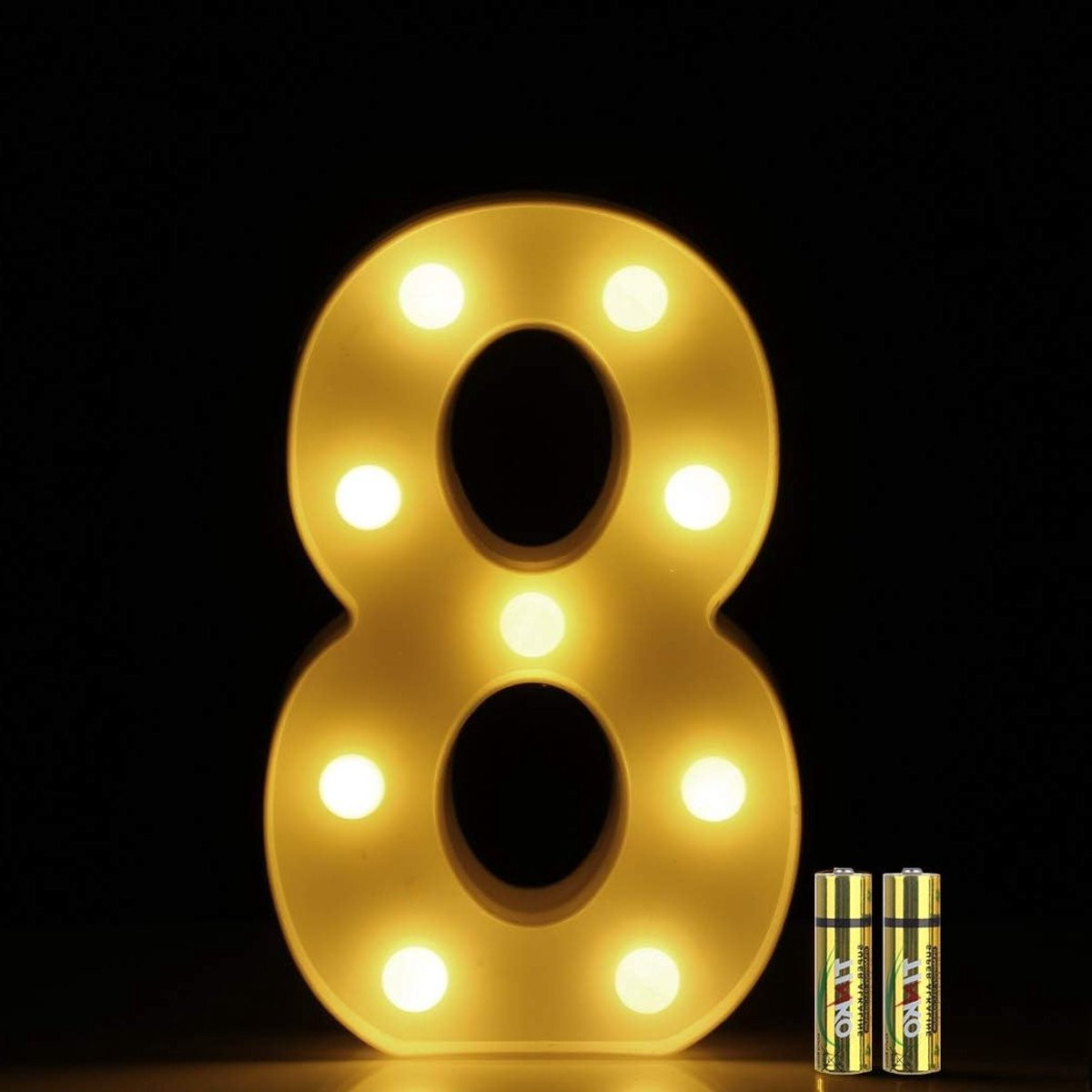 3D Verlichte Cijfers en Letters LED Decoratieve Nachtlamp voor Kinderkamer en Sfeerverlichting
