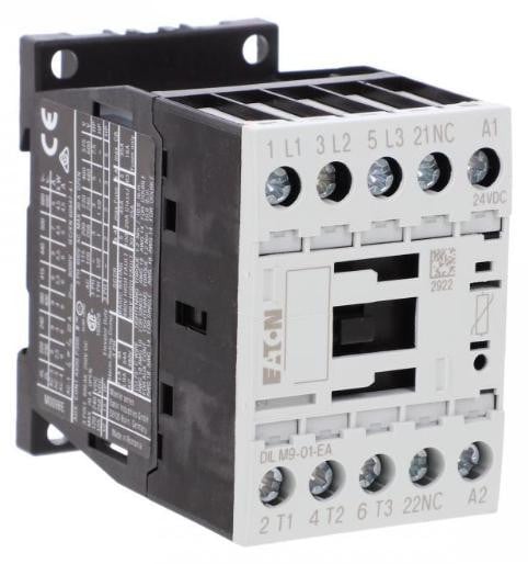 Eaton Magneetschakelaar 9A, 3 polen, 24V DC, 0Z 1R, DILM9-01-EA(24VDC)