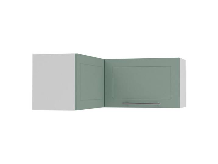 Feldmann-Wohnen Eckhängeschrank Kvantum W14/90/36 Mint Matt / Weiß Matt 90 / 90 / 36cm, Mintgrün, Weiß, Rechteckig, 90x36x90 cm, Küchen, Küchenmöbel, Küchenschränke, Küchenoberschränke