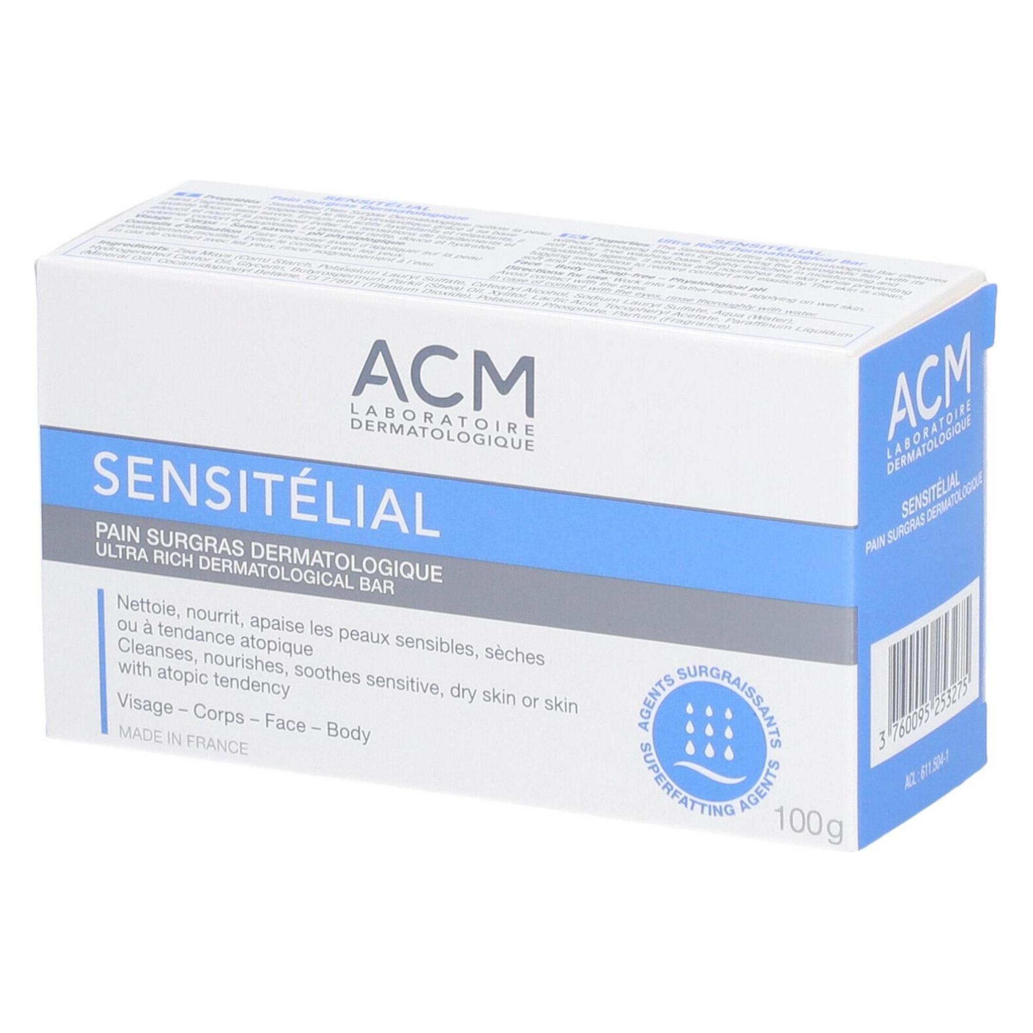Markenlos Laboratoire ACM Sensitelial Dermatological Wash Bar 100g - Extra Gentle (Hartseife, 100 g) (56663420)