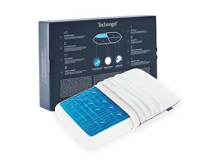 Technogel New Generation Original Deluxe Orthopädisches Nackenstütz-Kopfkissen Antibakteriell,HWS-Gel-Kissen für Rücken-& Seitenschläfer inkl. Kissenbezug