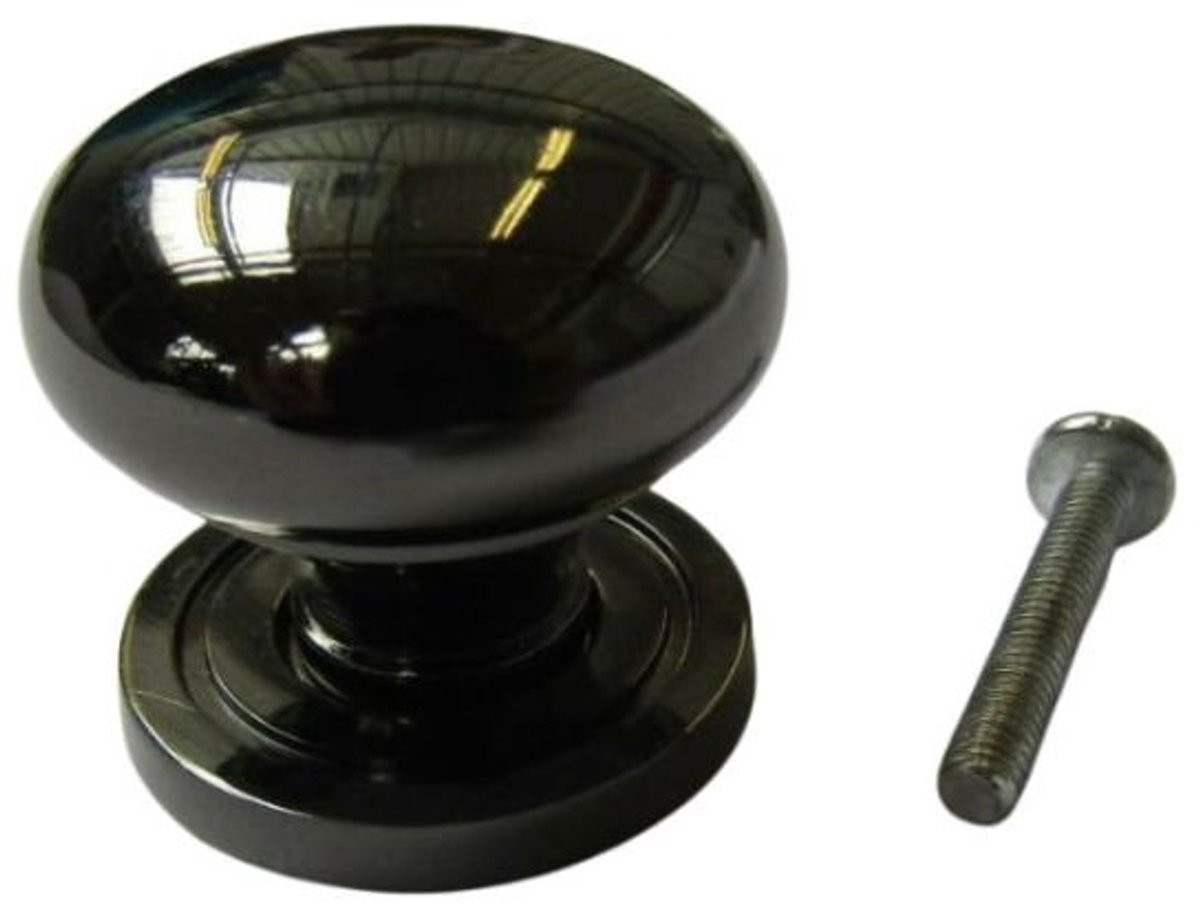 Ironmongery World Ronde Kastknop Black Nickel 30mm