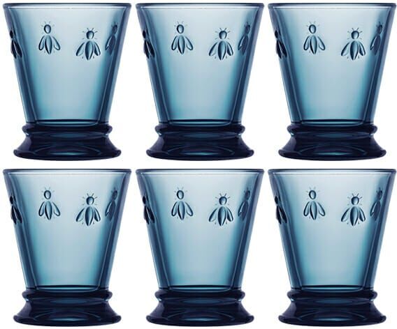 La Rochere Bee Blue Tumbler 260ml Set Of 6