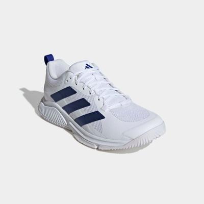 Hallenschuh ADIDAS PERFORMANCE "COURT TEAM BOUNCE 2.0", Herren, Gr. 44,5, weiß (cloud weiß, royal blau, ftwr weiß), Synthetik, Textil, Schuhe Hallenschuh