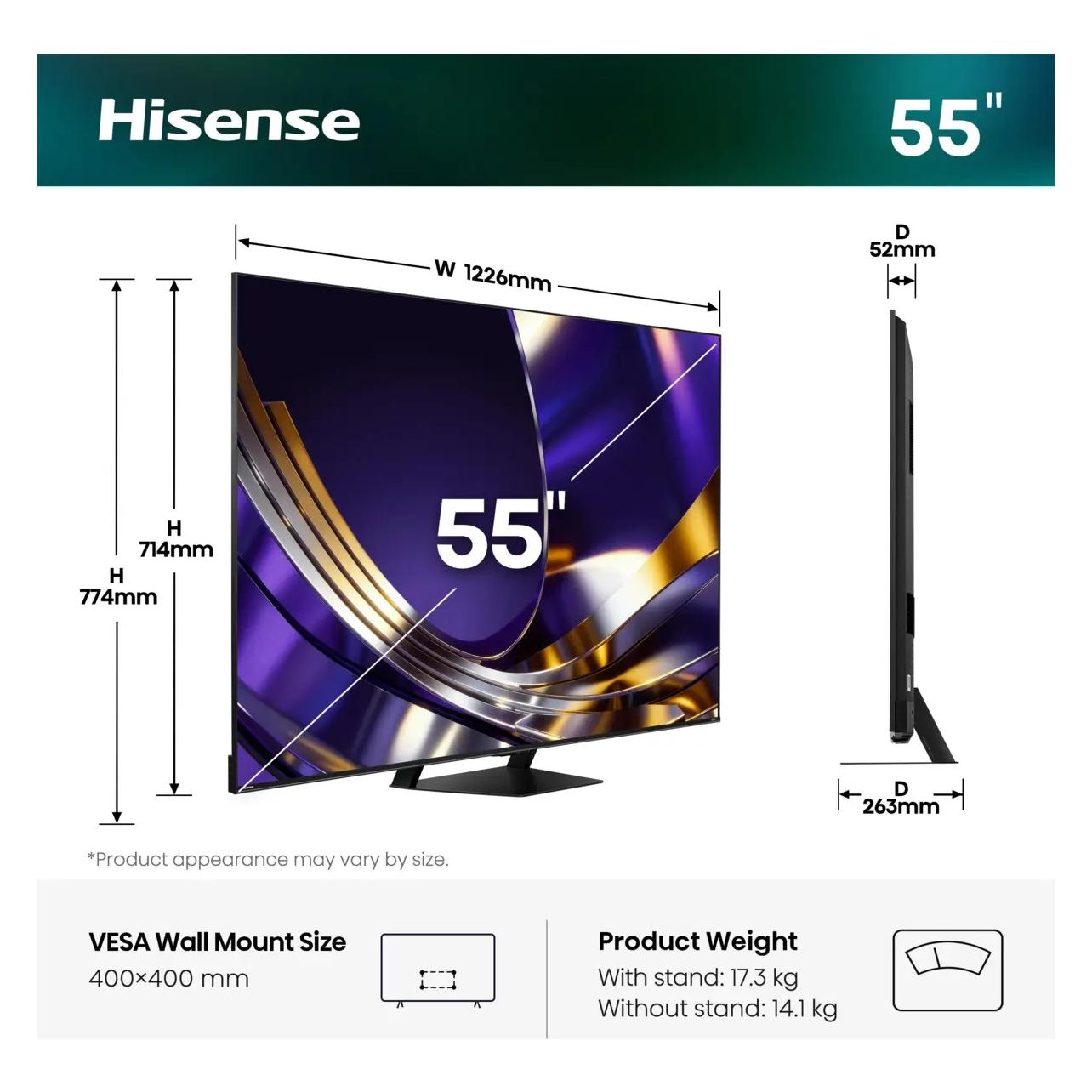 Hisense 55 " U79S Pro | ULED MiniLED Smart TV 4K 165 Hz (55", 4K) (20018701)