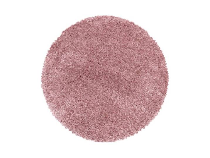 Carpetsale24 Tapis Shaggy unicolore Rose Tapis 160 cm Rond Tapis Salon Chambre Doux à Poils Longs