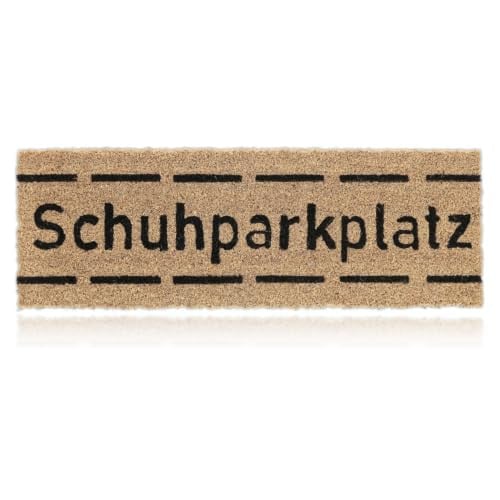 Relaxdays Kokos deurmat, Bruin/Zwart, B: 75 cm, D: 15 cm, H: 1 cm