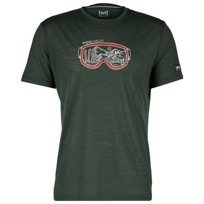 super.natural - Goggle Tee - Merinoshirt Gr M grün