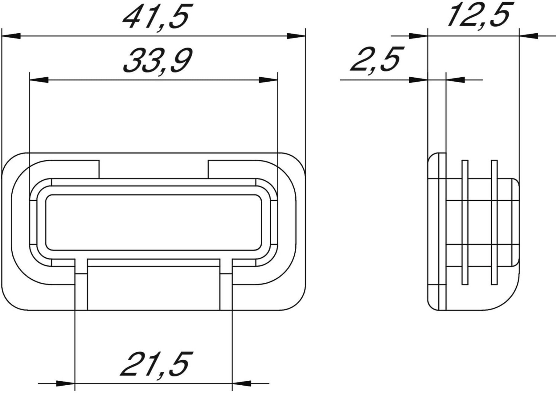 OBO Bettermann Endkappe MS4121 41 x 21mm PE (1122904)
