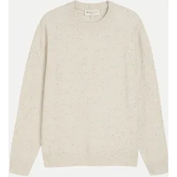 Pullover mit Rippbündchen am Saum Beige L