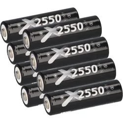 8x XCell Mignon Akku AA LSD Plus Ni-MH 1,2V 2550 mAh low self-discharge