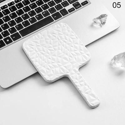 Uplift Picks Square Handheld Makeup Mirror Metallic Portable Desktop Travel Beauty Mirror 05