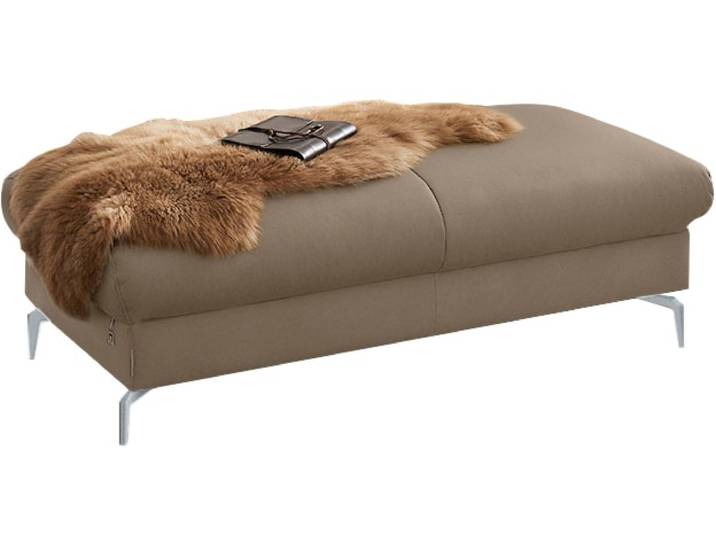 Polsterhocker, 141x42x70 cm, Longlife Xtra-Leder, Braun, Bequem, Modern, W.SCHILLIG
