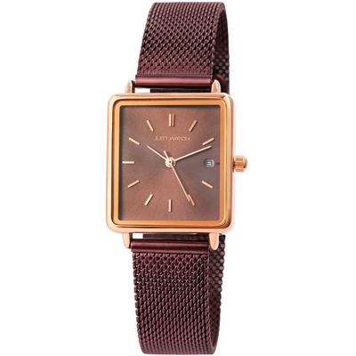 Quarzuhr LADY, rot (dunkelrot), Armbanduhren, Damen, Quarzuhr