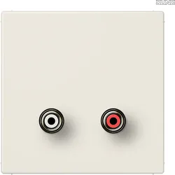 Jung Multimedia-Anschluss weiß Cinch Audio/Tragring MA LS 1021