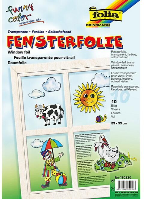 Fensterfolie FOLIA "Folie 50 x 70 cm Fenster", transparent, Kunststoff, Fensterfolien, Fensterfolie transparent Einheitsgröße
