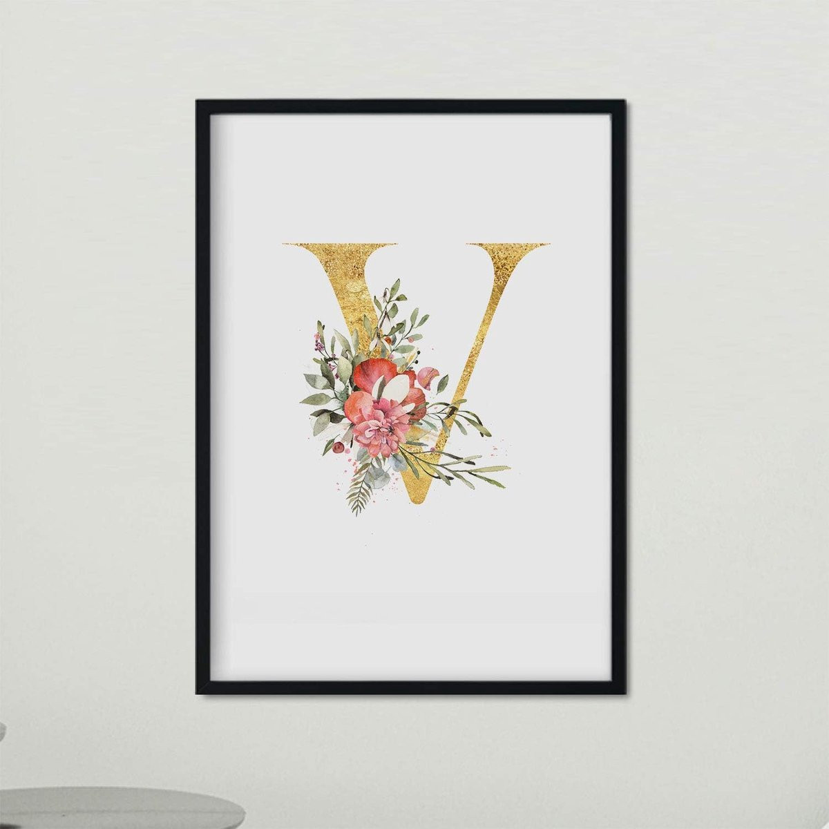 Rozengoud Wanddecoratie Poster met Lijst A4