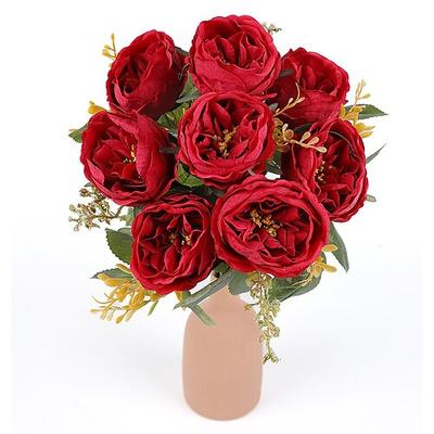Künstliche Pfingstrosen der Sorte Austin Rose, europäisches Blumenarrangement für Hochzeiten, Außenbereiche, Heimdekoration, Tischdekoration
