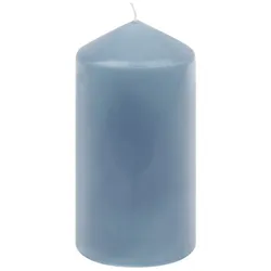 Stumpenkerze 15 cm Wachs Blau Rauchblau