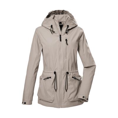 Funktionsjacke "GS 55 WMN JCKT", Damen, Gr. 36, beige (hellbeige), Obermaterial: 100% Polyester.Futter: 100% Polyester, G.I.G.A. DX BY KILLTEC, Jacken Funktionsjacke, Wetterfeste Damenjacke, wind- u wasserdicht, atmungsaktiv