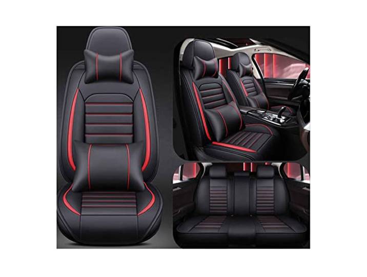 Car Seat Cover Waterproof Full Set Leather, for Mercedes-benz B-class Sports Tourer Hatchback, 2005 - 2011, , Leather 5-Seat Car Seat Covers All Weather Front and Rear Seat Cover Protector ( Color : A