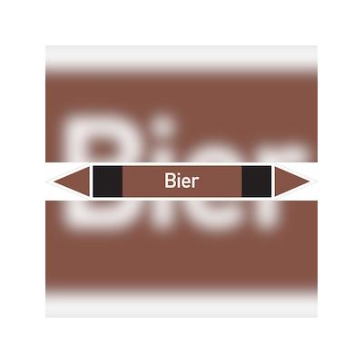 Rohrleitungskennzeichen Bier - 270x37 mm Folie selbstklebend