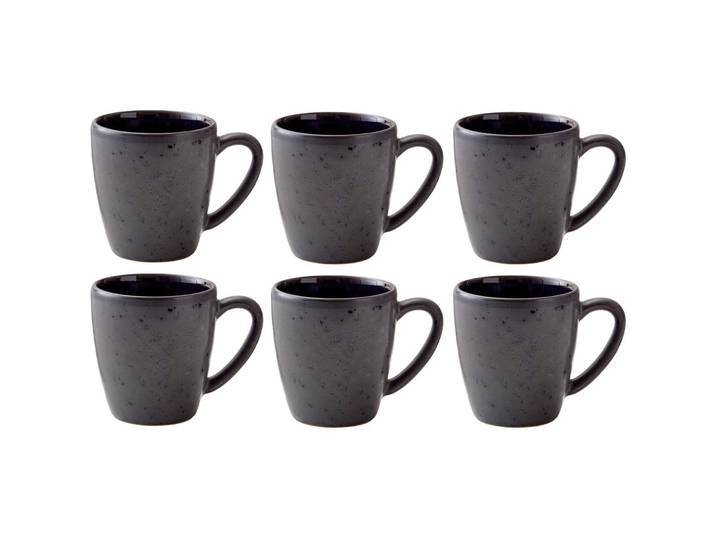 Kaffeetassen-Set BITZ Schwarz/Dunkelblau Steinzeug H 8 cm 190 ml - Kaffeetassen-Set