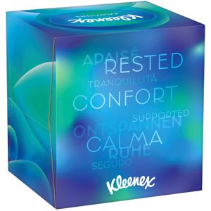 Kleenex Kosmetiktücher Würfelbox, Collection, 3-lagig, Tissue, weiß, 48 Tücher