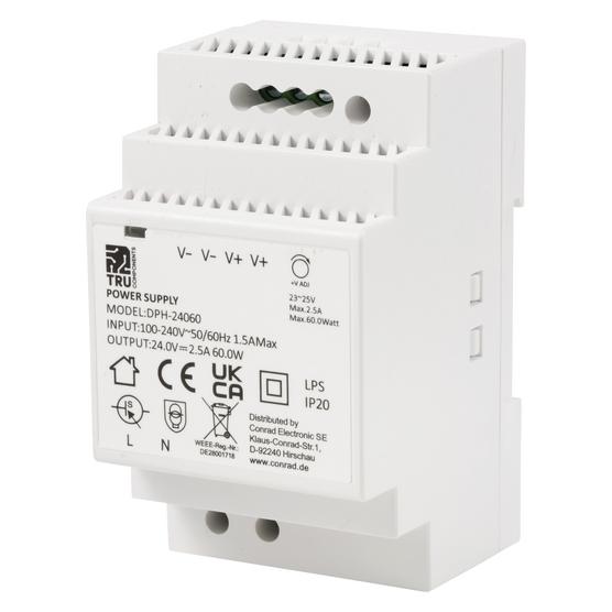 Tru Components DPH-24060 Hutschienen-Netzteil (DIN-Rail) 24 V/DC 2.5 A 60 W Anz (TC-10580820)