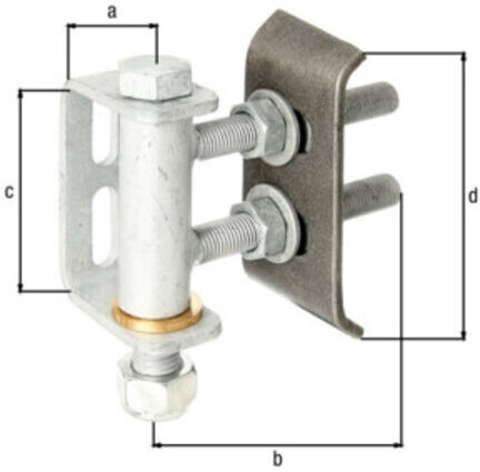 Charnière de porte 135x136x101mm STA brut GAH ; GAH Alberts (411350)
