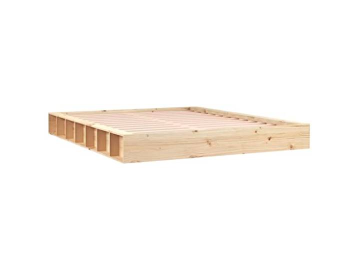 KTHLBRH Bettgestell 180 x 200 cm Super King aus Massivholz Latten aus Sperrholz inklusive, platzsparendes Design, robuster Rahmen, unbehandelt