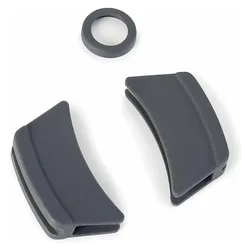 Lacor - 3 Stück Protecc.Silicon.Stielkasserolle Oval Grau