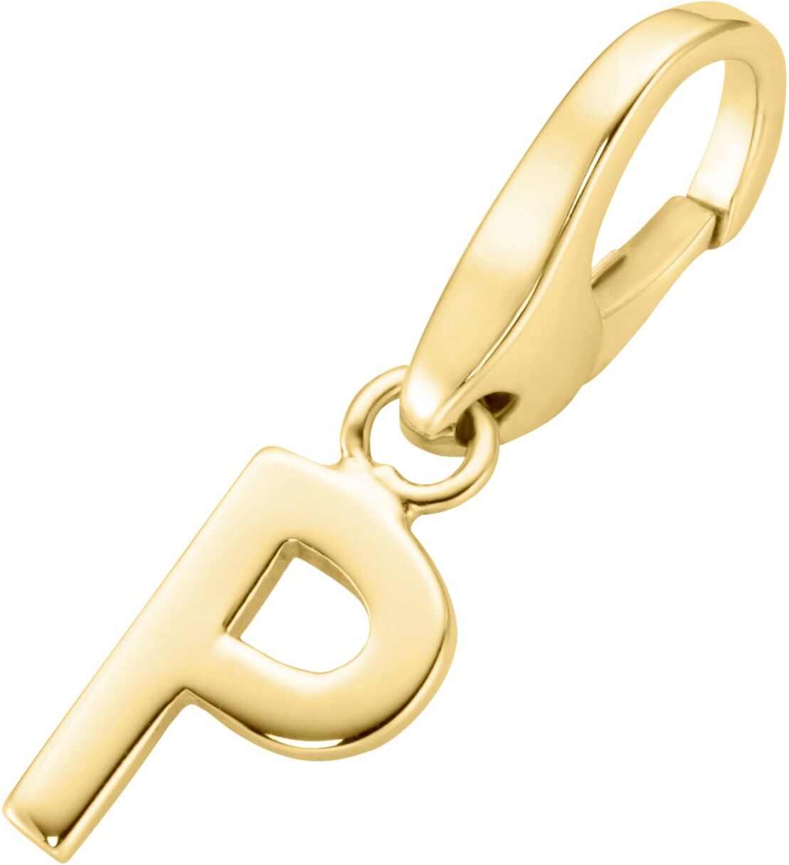 Charm Buchstabe "Buchstabe P, Silber 925", gold, GIORGIO MARTELLO MILANO, Charms, Damen