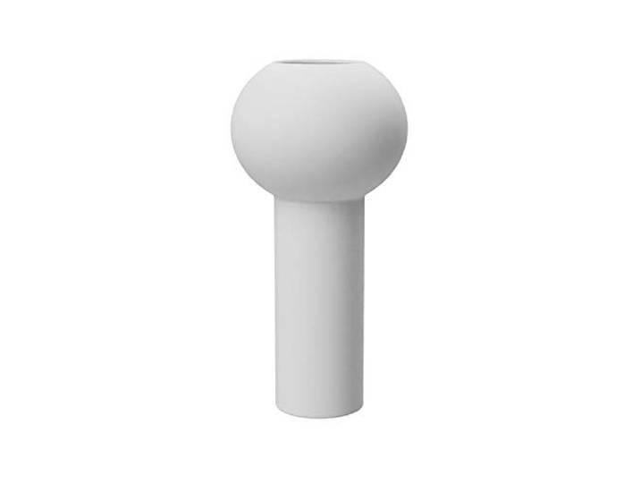 Cooee Design HI-028-27-WH Vase en céramique de Couleur Blanche Fait à la Main Diamètre : 12 cm Hauteur : 24 cm