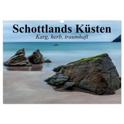Schottlands Küsten. Karg, herb, traumhaft (Wandkalender 2026 DIN A3 quer), CALVENDO Monatskalender