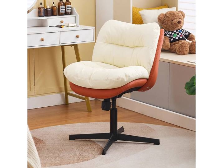 Tabouret de maquillage moderne minimaliste, chaise d'ordinateur, pour chambre à coucher, coiffeuse, 360 ° Rotation Meubles Loisirs Doux