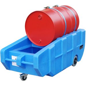 BAUER Auffangwanne WPT 230, aus Polyethylen, 160 x 74cm, fahrbar, 230 Liter