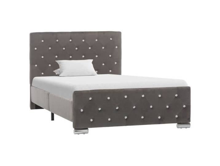 BINGO - TOP Cadre de lit 100x200cm Structure de lit Gris Tissu 100x200 cm FR47082
