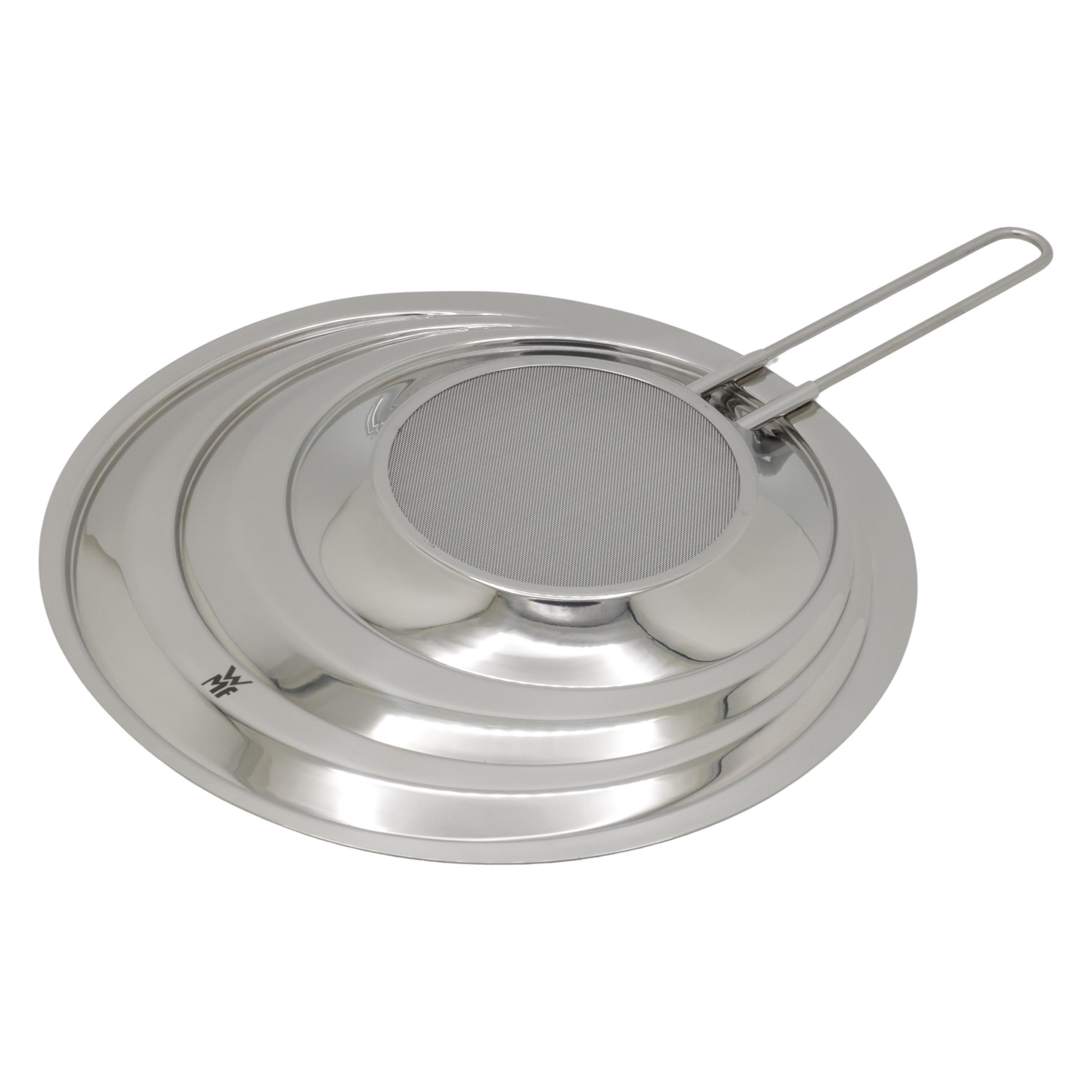 WMF Spritzschutz Küche für 20-28cm Pfannen einschiebbarer Griff Profi Plus Edelstahl (28 cm, Metall) (07.2082.6040)