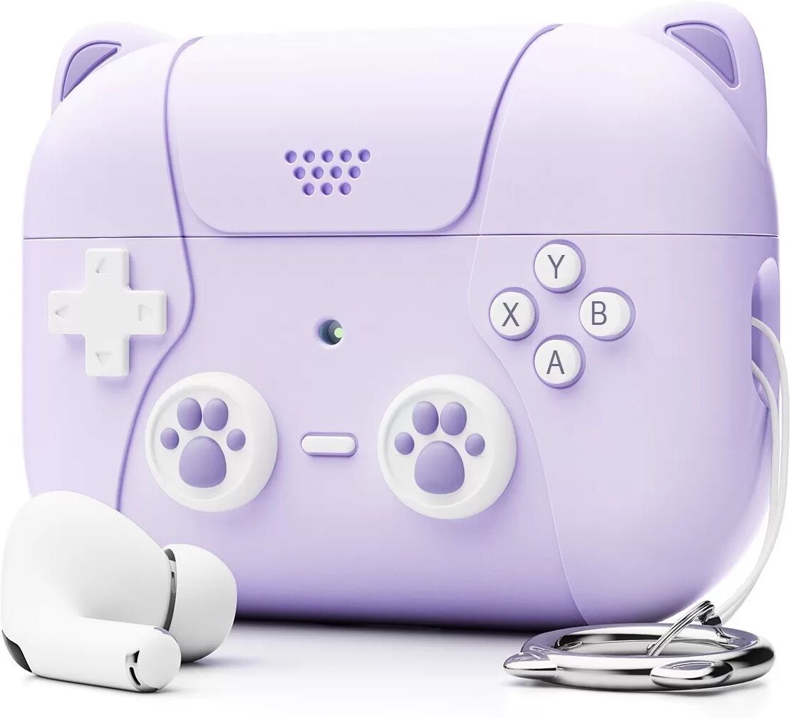 INF Silikon Schutzhülle Kompatibel mit Apple AirPods Pro 3 - Kratzfest, Stoßfest, Gaming Design Violett