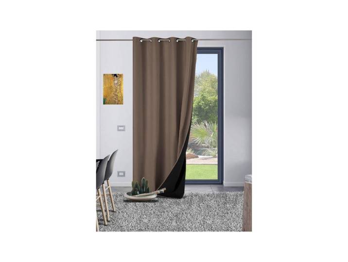 Rideau thermique, isolant et occultant taupe 140x260 cm