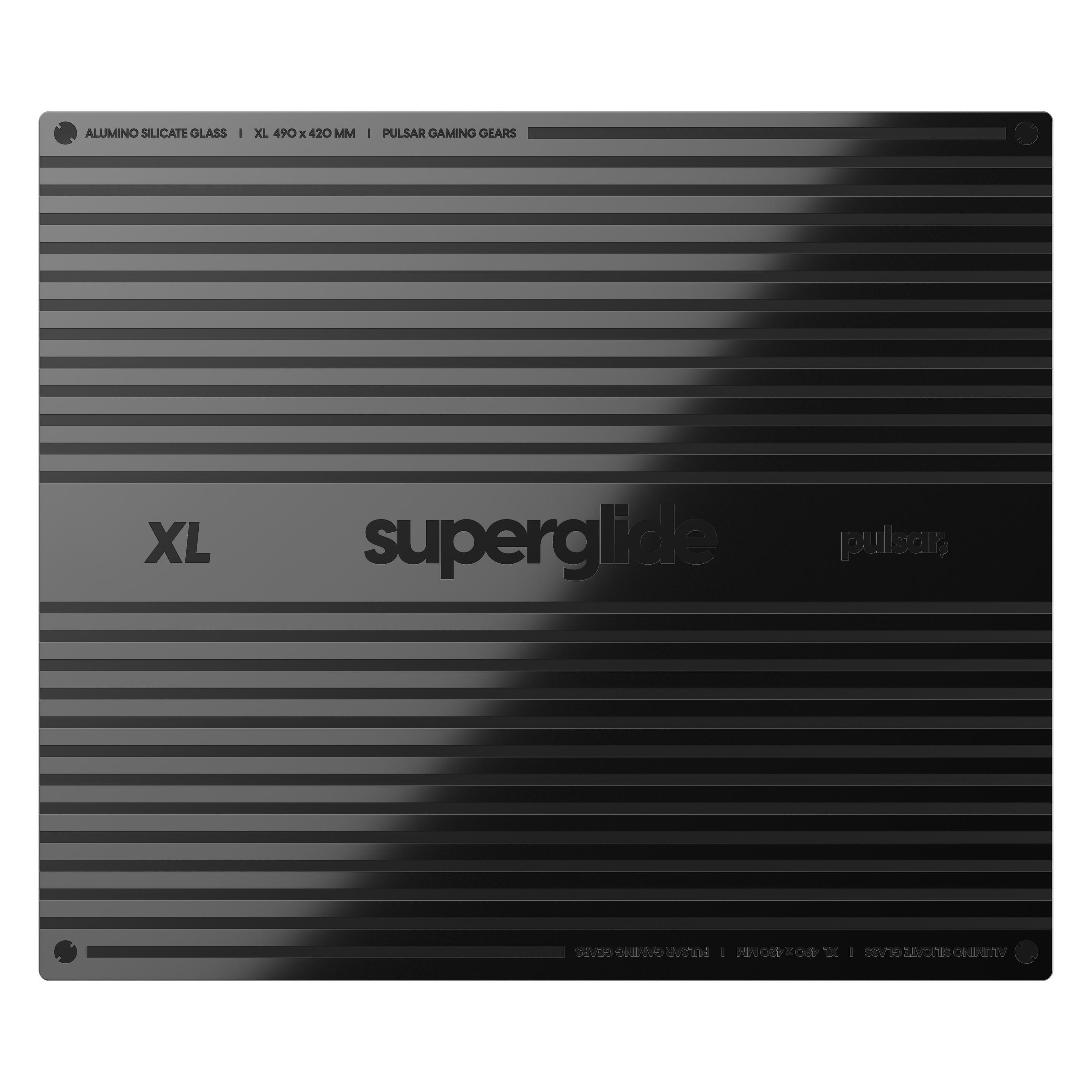 Pulsar Superglide V3 Glass Pad Type-S - Large - Sort (XL) (SGPLB3S)
