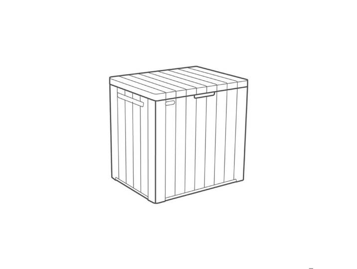 Coffre de jardin - KETER - City cube - Résine - Gris - 56x45x57.5 cm