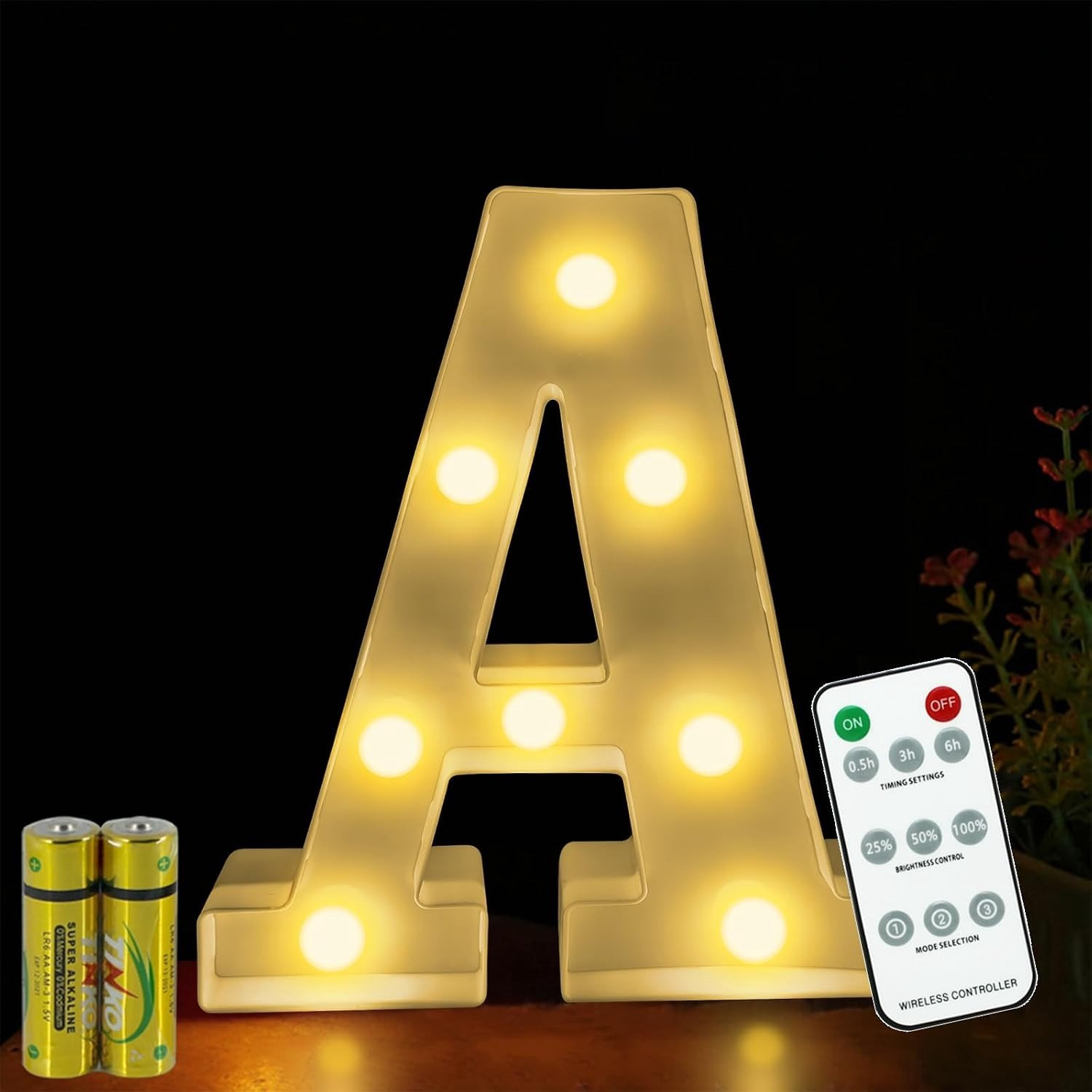 Verlichte Alphabet Lamp met Afstandsbediening - LED Letters voor Feestdecoratie en Slaapkamer