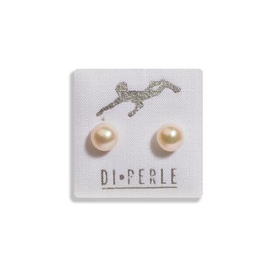 Paar Ohrstecker DI PERLE "Damen Perlenschmuck 925 Silber Süsswasser Perlen Ohrstecker", weiß, Ohrringe, Damen, Damen, Silber 925 (Sterlingsilber), Damen Perlenschmuck