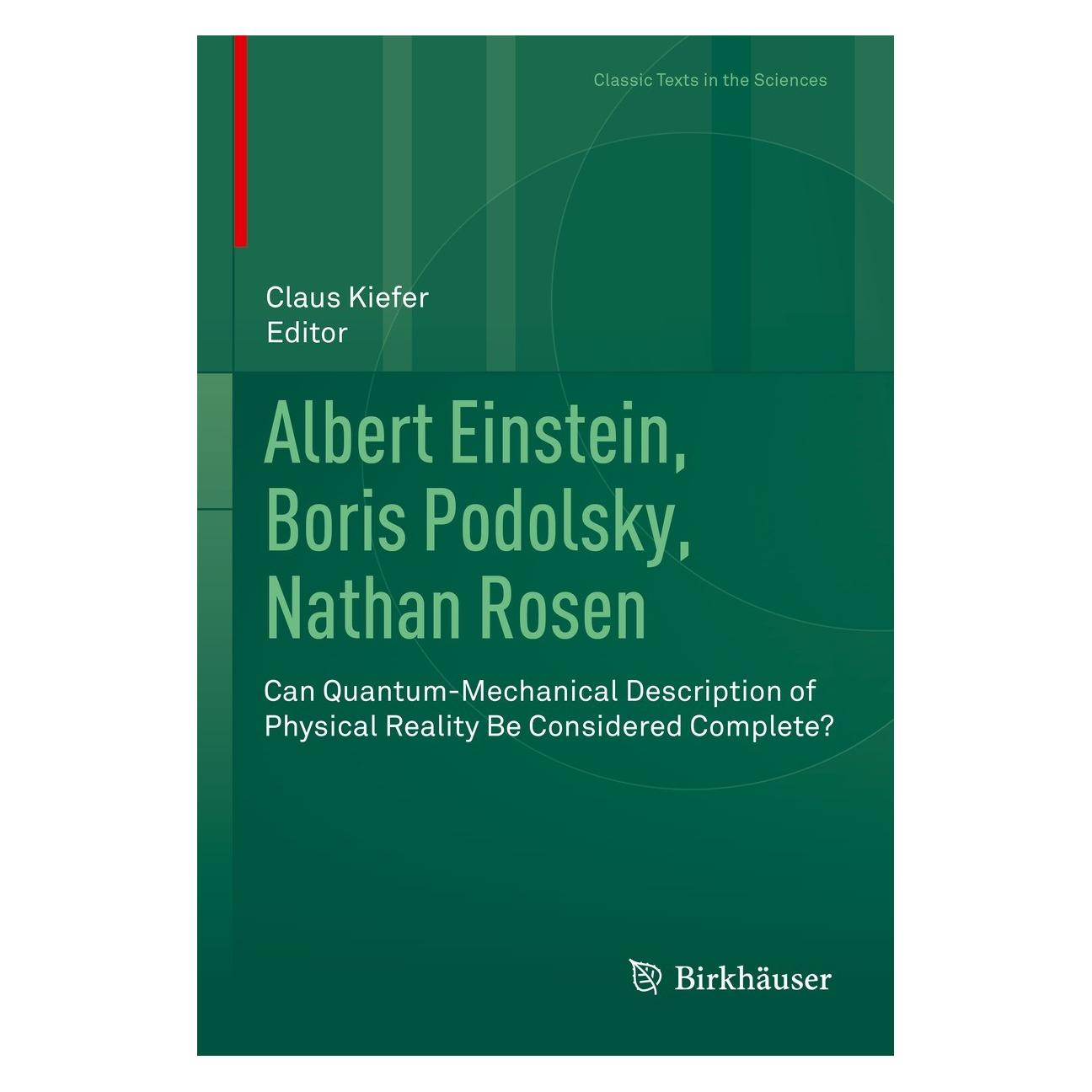 Springer Albert Einstein, Boris Podolsky, Nathan (Englisch, Hardcover, Claus Kiefer) (9783030470364)