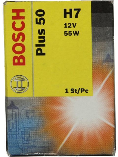 Glühlampe Halogen BOSCH H7 Plus 50% 12V/ 55W, 1 Stück