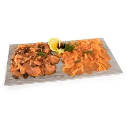 DIE RÄUCHEREI Räucherlachsfilet kalt geräuchert geschnitten, TK Ware Inhalt 2x 400g