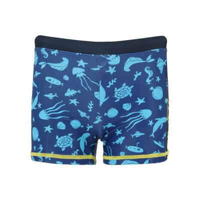 Badehose ZIGZAG "Buddy", Kinder, Gr. 92, EURO-Größen, blau (blau, gelb), 100% Nylon, bedruckt, mehrfarbig, Badehosen Badehose, aus reinem Nylon